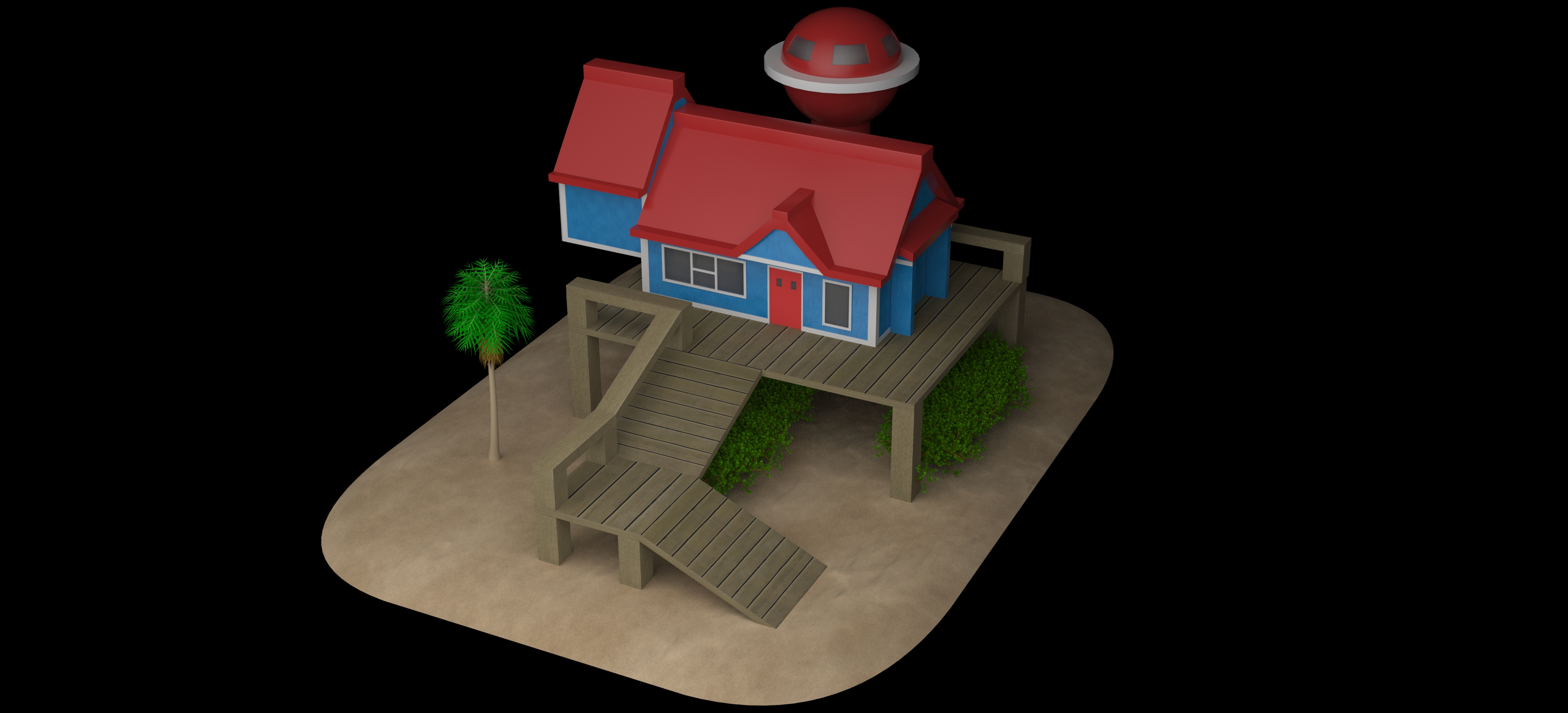 Miniature Lilo and Stitch house